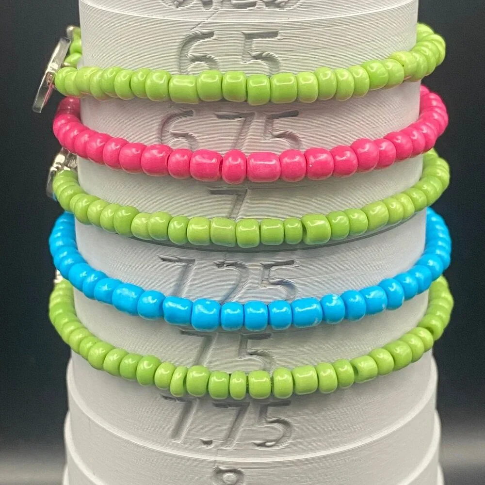 Powderpuff Girls Beaded Bracelets Lot 5 Blossom Bubbles Buttercup Cosplay Fan - Picture 3 of 8